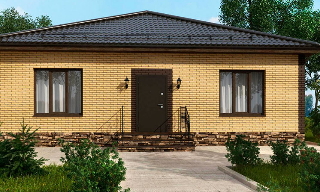 Проекты одноэтажных домов из кирпича | Строй-Слк - Соликамск от 3577 рублей