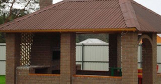 Беседка из кирпича под ключ в Соликамске цена от 3168 рублей - Строй-Слк